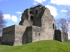 Crookston Castle from the South-West