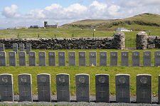 Military Cemetery with Distant Church